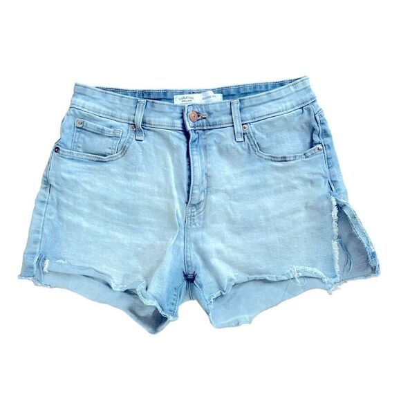 Levi Strauss Signature Blue Denim High Rise Shorts Size 10  6 0454 - Picture 1 of 6